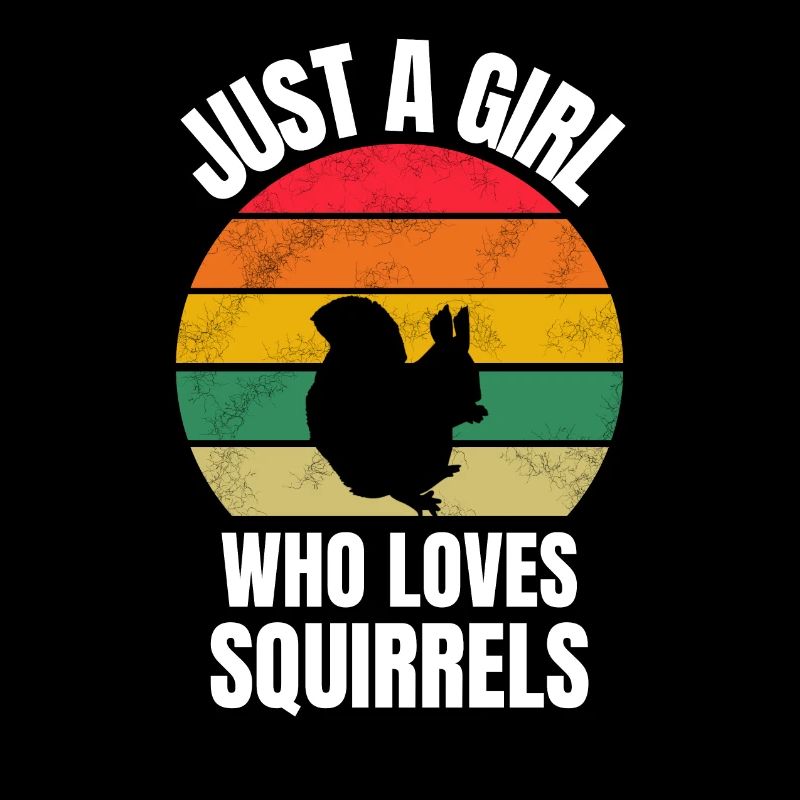 Grunge Wald Tier Mädchen Geschenk Eichhörnchen