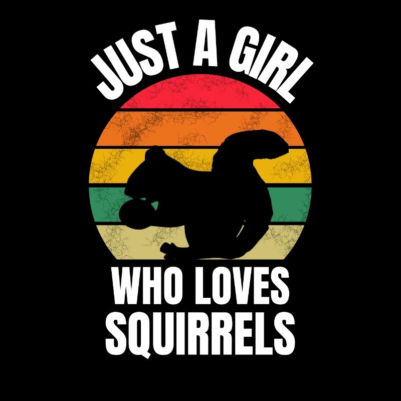 Waldbewohner Mädchen Wald Tier Retro Eichhörnchen