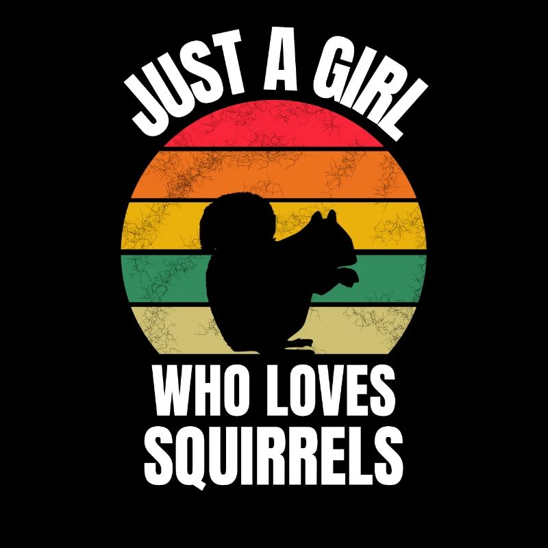 Retro Wald Tier Eichhörnchen Mädchen