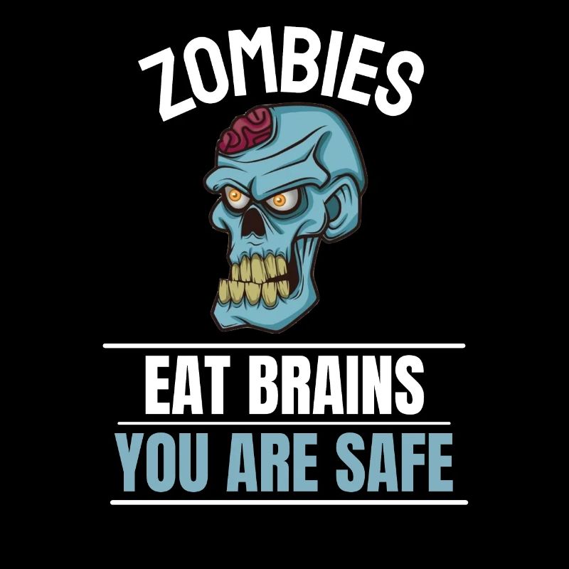 Brain Zombie Gift Funny Halloween