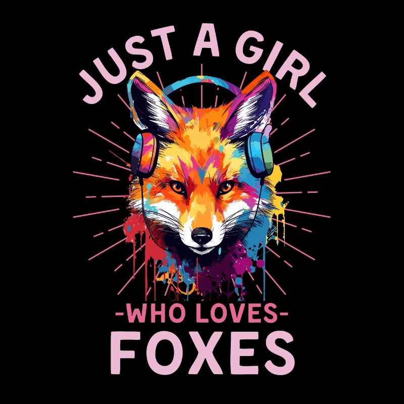 Fuchs mit Kopfhörer