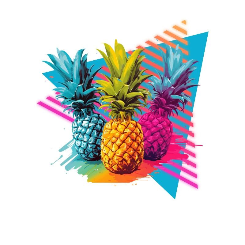Bunte Ananas Farbklecks Farbspritzer