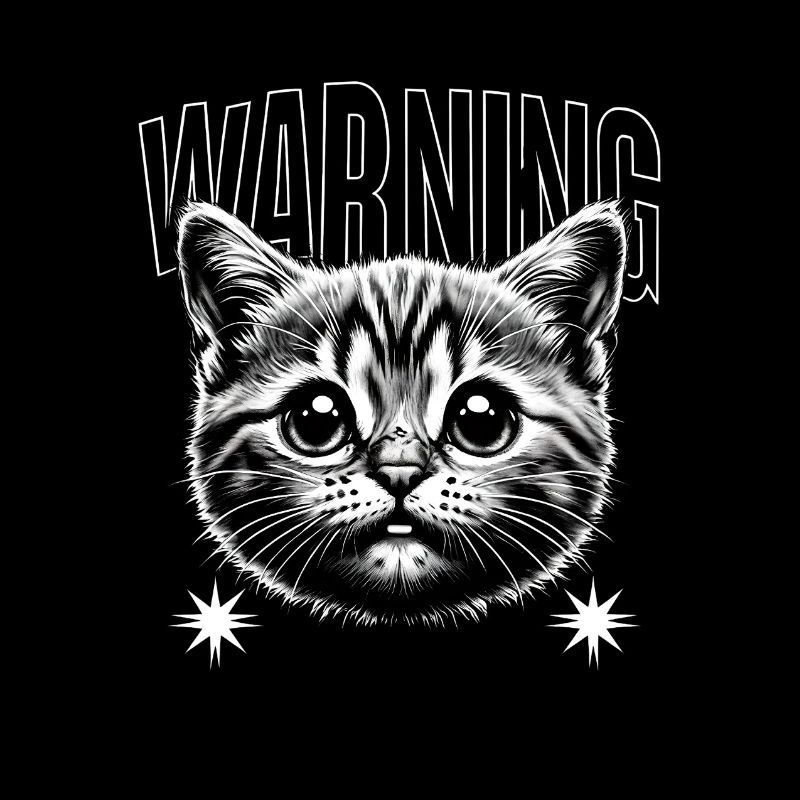 Warning Cat Kitty Gift