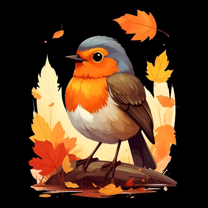 Rotkehlchen im Herbst