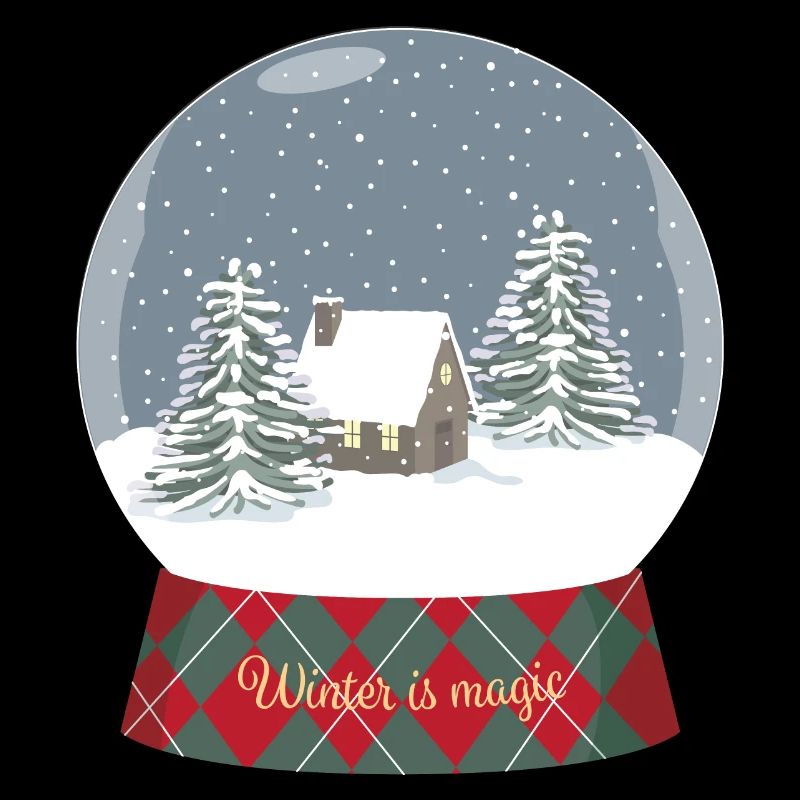 Glaskugel mit Schnee