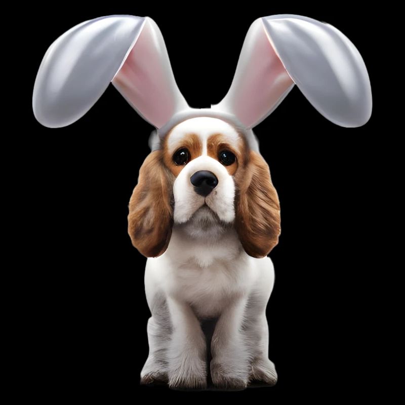 English Cocker Spaniel with Bunny Ears