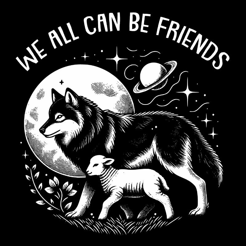 Wolf und Lamm wir können alle Freunde sein