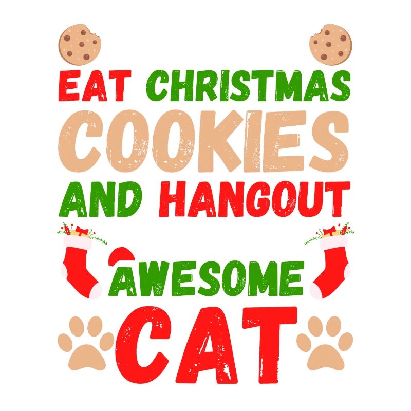 Noël avec des biscuits mangeurs de chats
