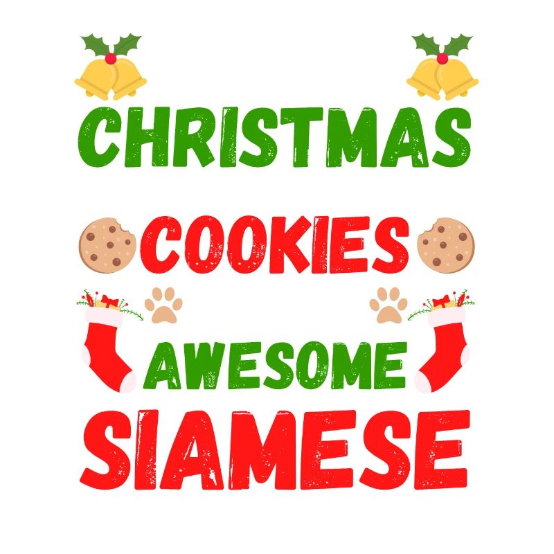 Biscuits de chat de Noël Siam