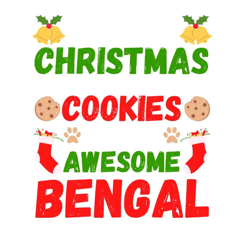 Biscuits de chat bengale de Noël