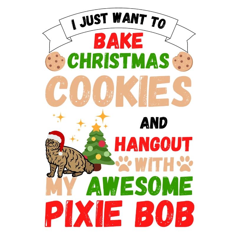 Noël Pixiebob chat cuisson des biscuits avec chat
