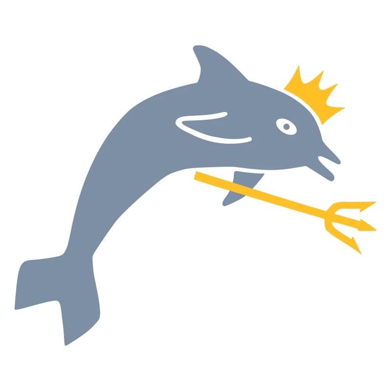 ★ design colors changeable ★ dolphin, crown, trident