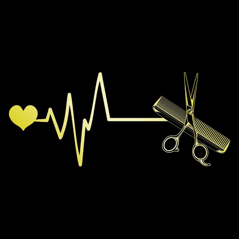 Ciseaux Barber Pulse Coeur Amour