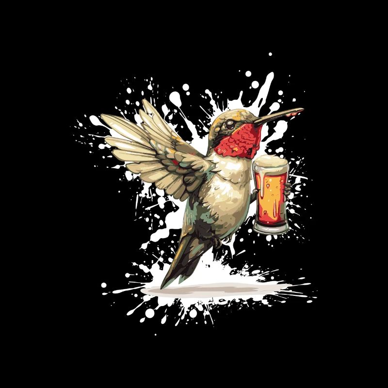 Colibri Oiseau Bière Drôle