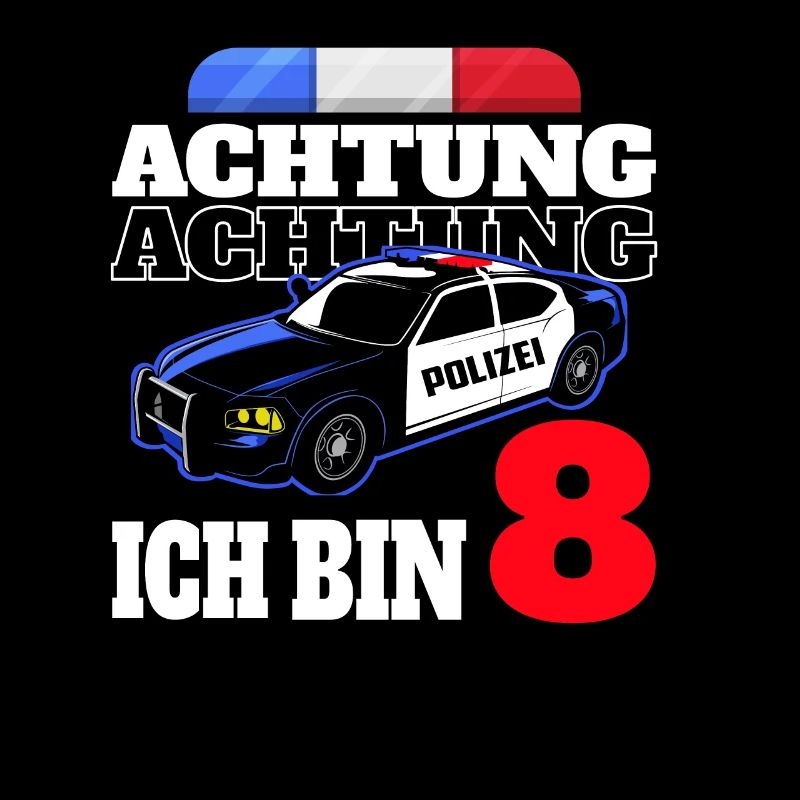 8 Geburtstag Polizei Polizeiauto Junge Geschenk