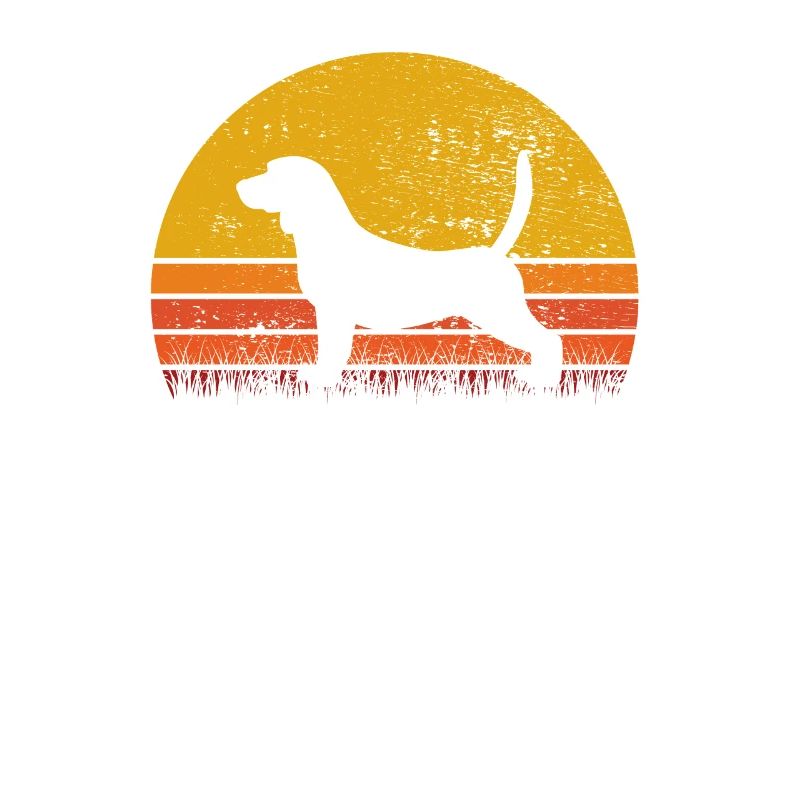 Beagle Sunset Retro Hundebesitzer Tier Geschenk