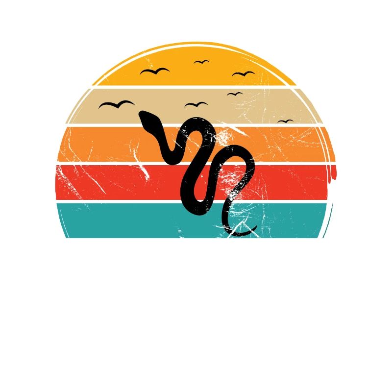 Snake Retro Reptile Python Idée cadeau