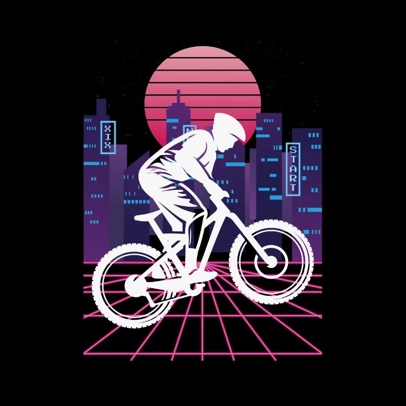 Vaporwave Synthwave Skyline Downhill