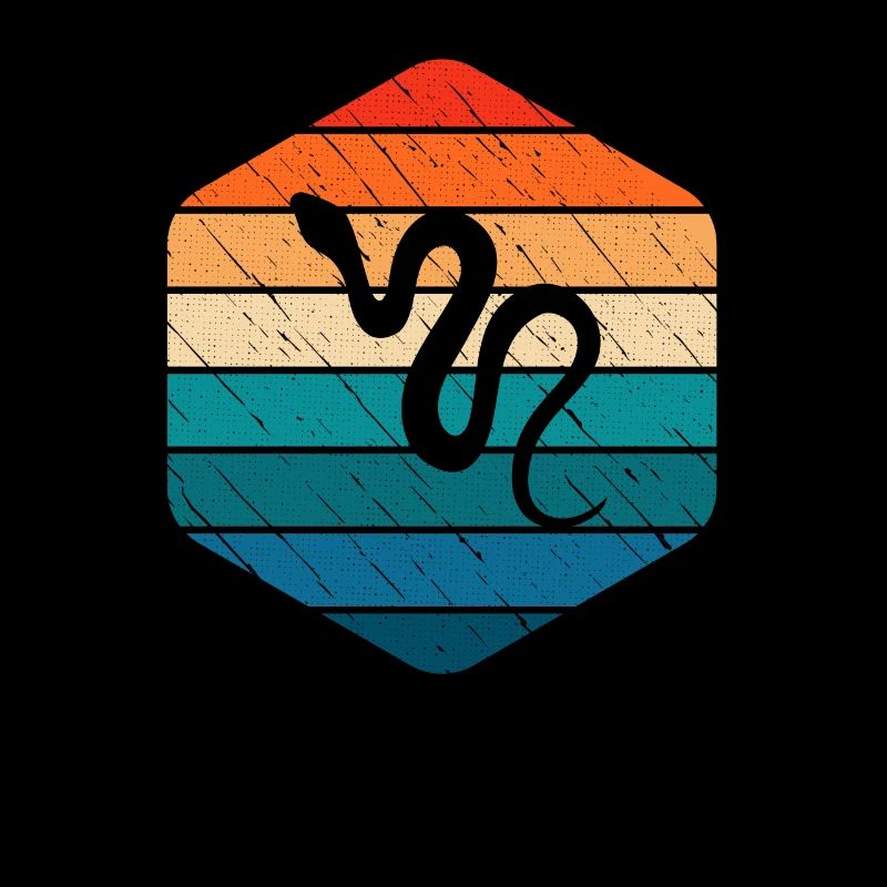 Snake Retro Reptile Python Idée cadeau