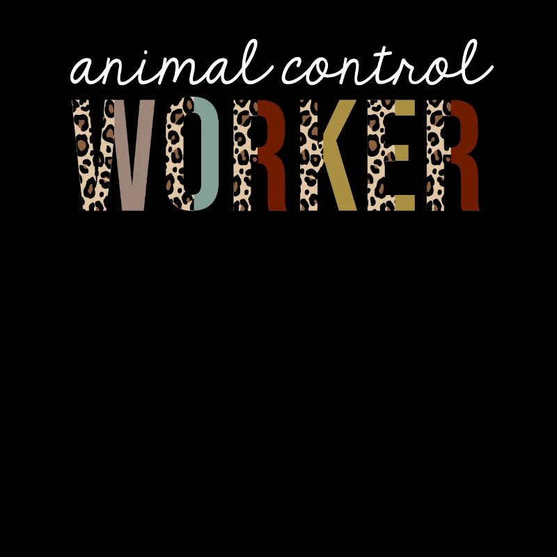 Animal Control Worker Leopard Print Funny Gift