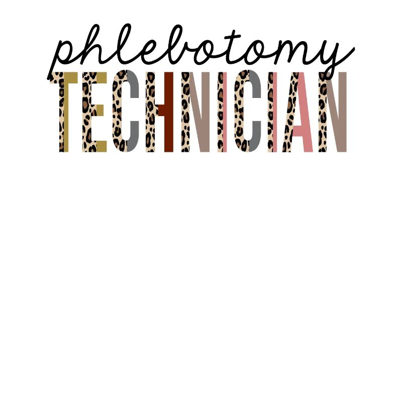 Phlebotomy Technician Leopard Print Funny