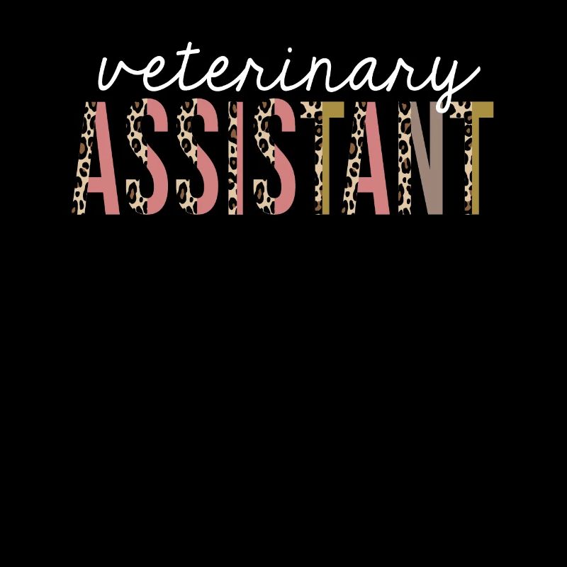 Veterinary Assistant Leopard Print Funny Gift