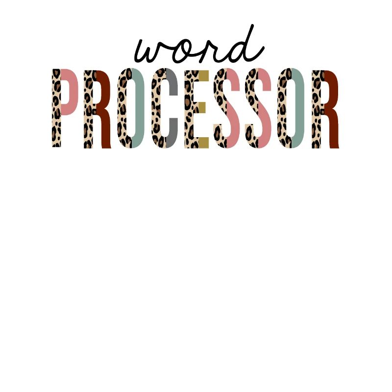 Word Processor Leopard Print Funny