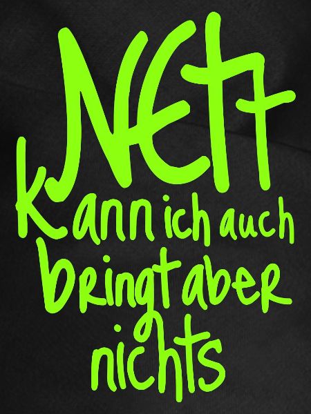 Neon Grüne Handlettering Botschaft auf Schwarz