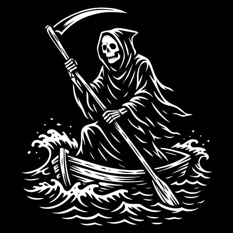 Macabre Grim Reaper Boat Design
