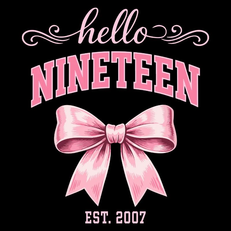 Hello Nineteen 19 Year Old Is 2007 Birthday Knot