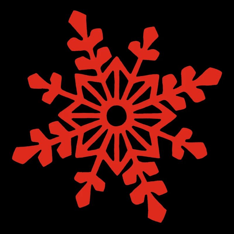 Flocon de neige rouge