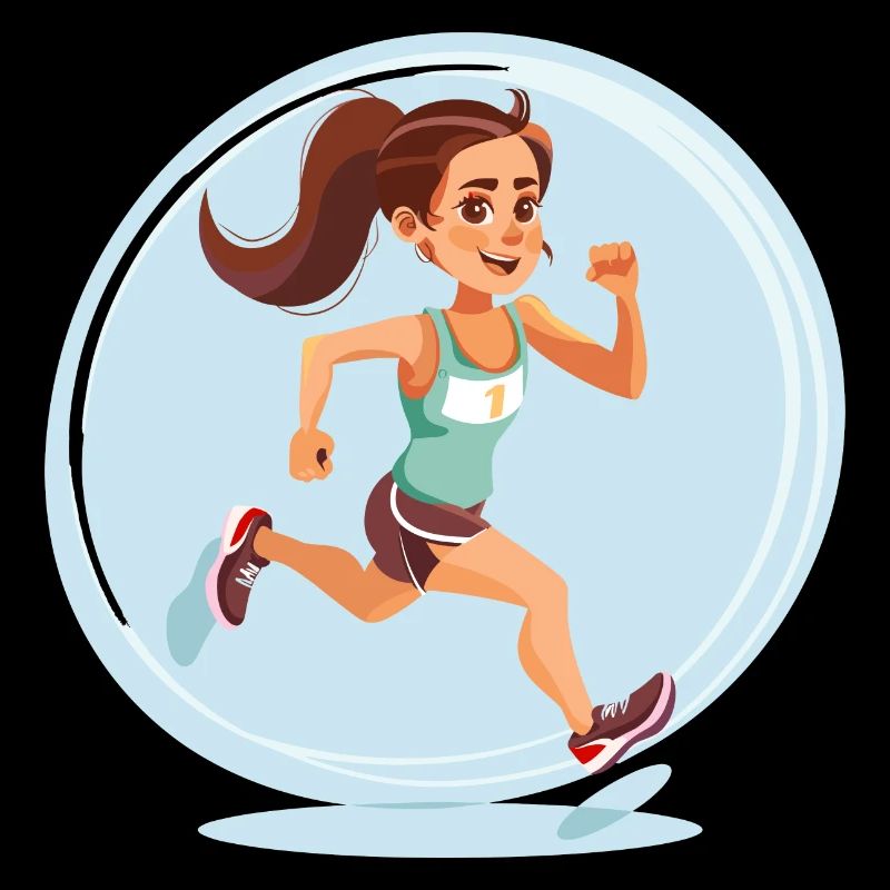 Runner in comic style