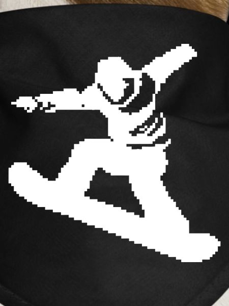 Snowboarder Pixel Graphic