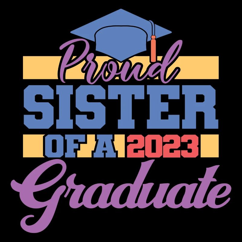 Stolze Schwester eines Abschlussgeschenks 2023