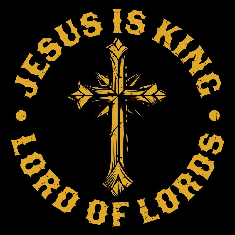 Motif de croix dorée brisée