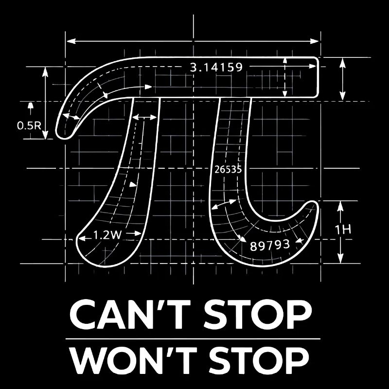 Pi Can't Stop Won't Stop Math Humour