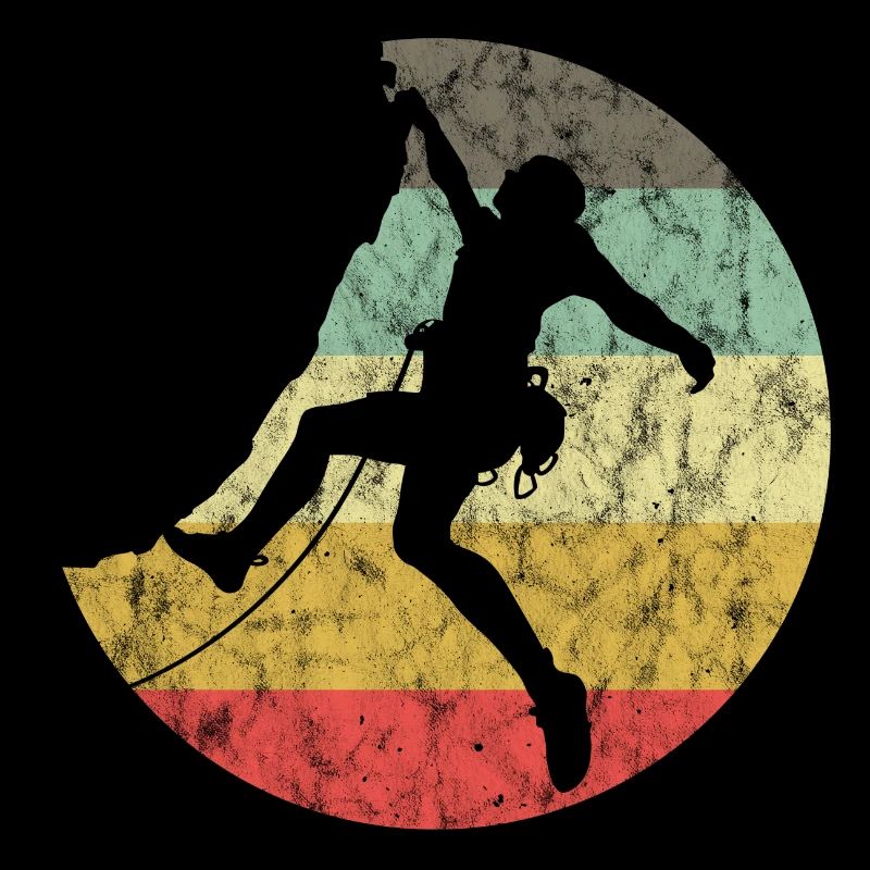 Bergsteigen Klettern Geschenk Bouldern Retro Cool