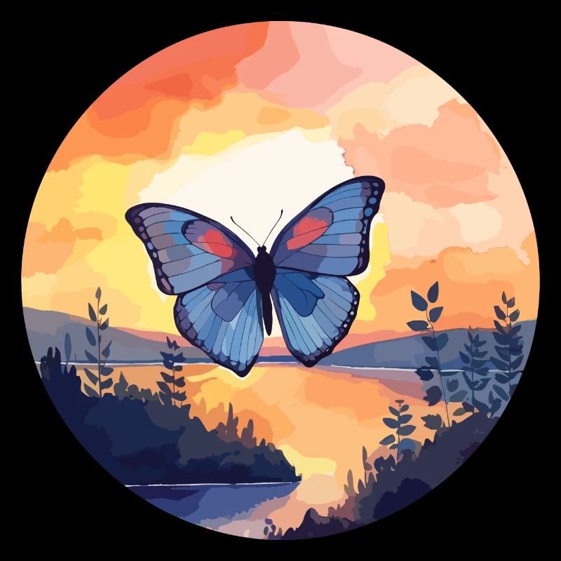 Blauer Morpho-Schmetterling