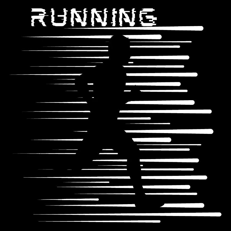 Courir, facile, actif, courir, rayures cool