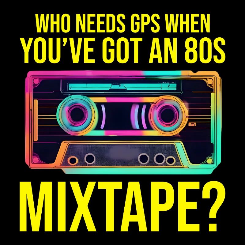 Neon '80s Cassette Tape: Nostalgic Retro Vibes