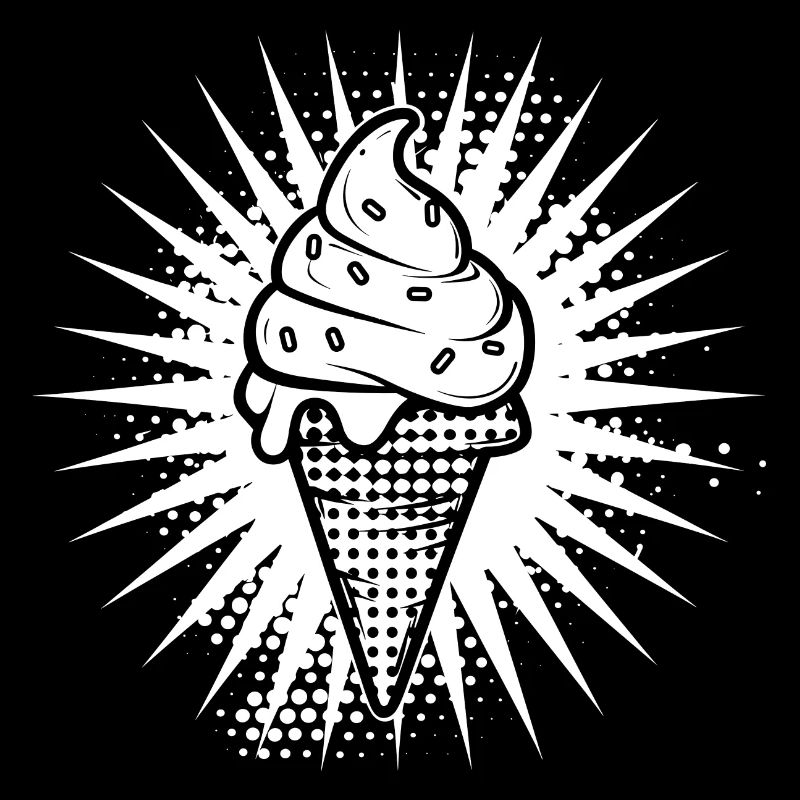 cream cone Drawing