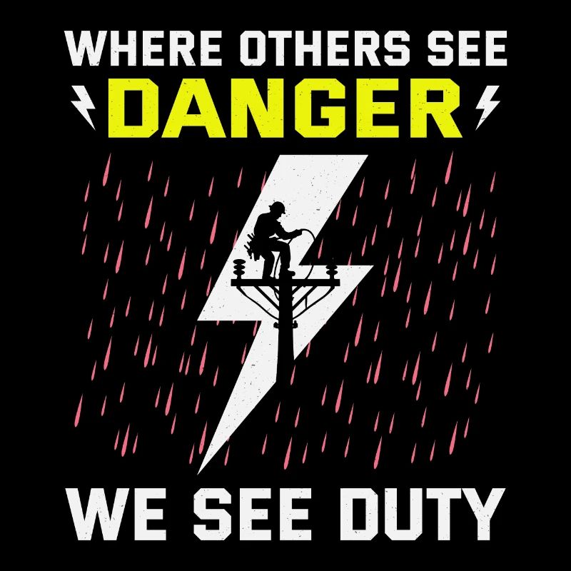 Lineman Duty Danger Tapferer Held