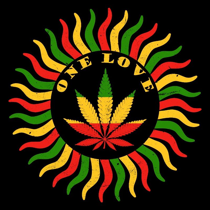 Emblème vibrant de l’amour du cannabis