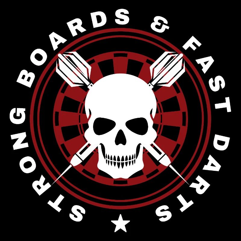 Fléchettes, cible de bœuf, jeu de fléchettes et crâne.