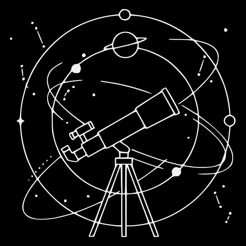 Constellation des planètes du système solaire du télescope