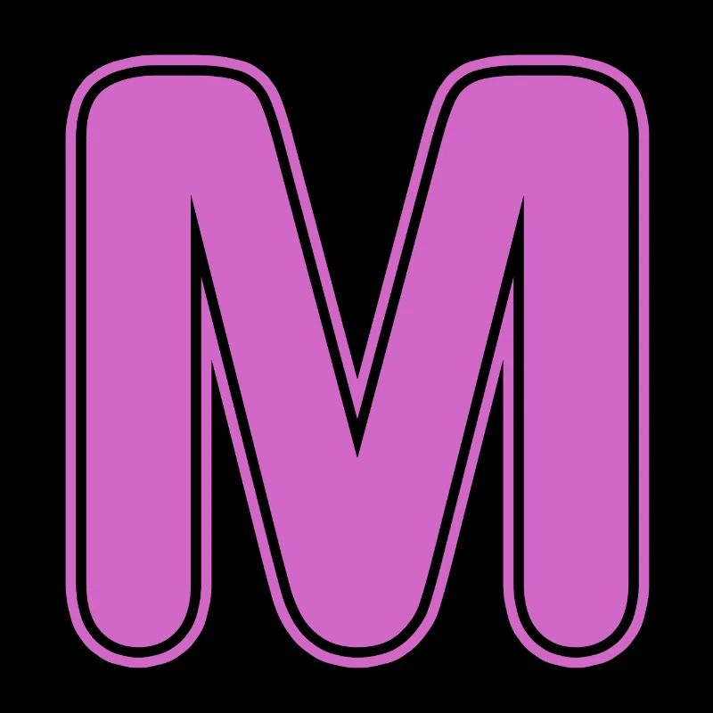 M lettre Alphabet Nom Épeller Cadeau