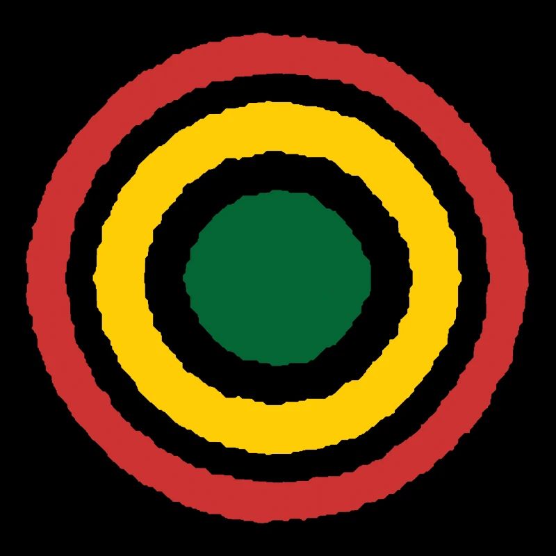 Conception abstraite de cercle Reggae concentrique