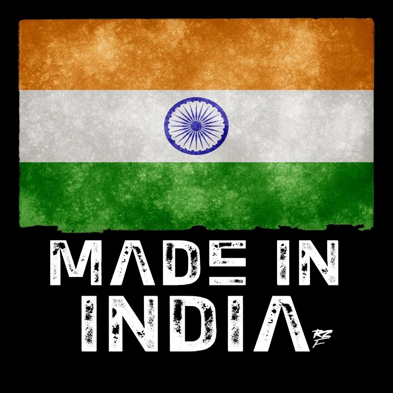 Made in India Flag Stencil Tee