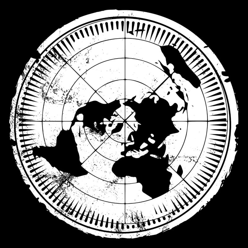 Flache Erde Karte - Flat Earth Map