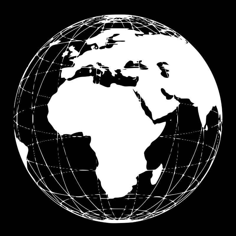 Globe - Globe terrestre blanc Planète Terre